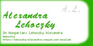 alexandra lehoczky business card